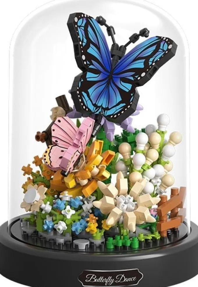 Balody 3D bouwset Bloemen met Vlinder onder stolp