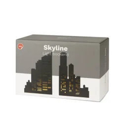 Balvi Boekensteun Skyline Lights zwart