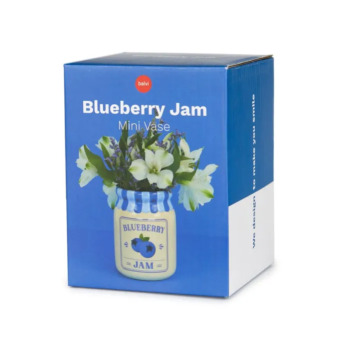 Balvi Mini vaas Blueberry Jam blauw