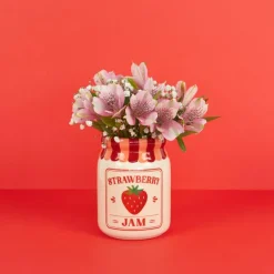 Balvi Mini vaas Strawberry Jam rood