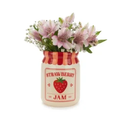 Balvi Mini vaas Strawberry Jam rood