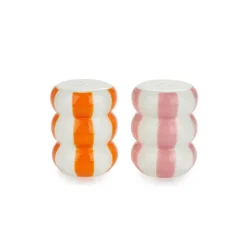 Balvi Peper en Zoutstel stel Floats oranje/roze ceramic