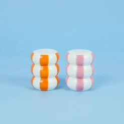 Balvi Peper en Zoutstel stel Floats oranje/roze ceramic
