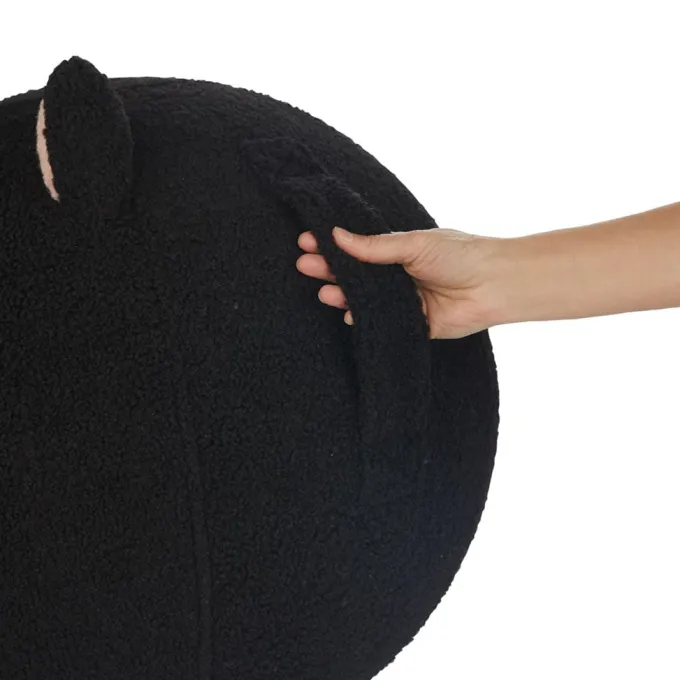 Balvi Poef Kitty zwart polyester
