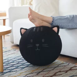 Balvi Poef Kitty zwart polyester