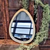 Benoa Eivormige spiegel antiek brass medium