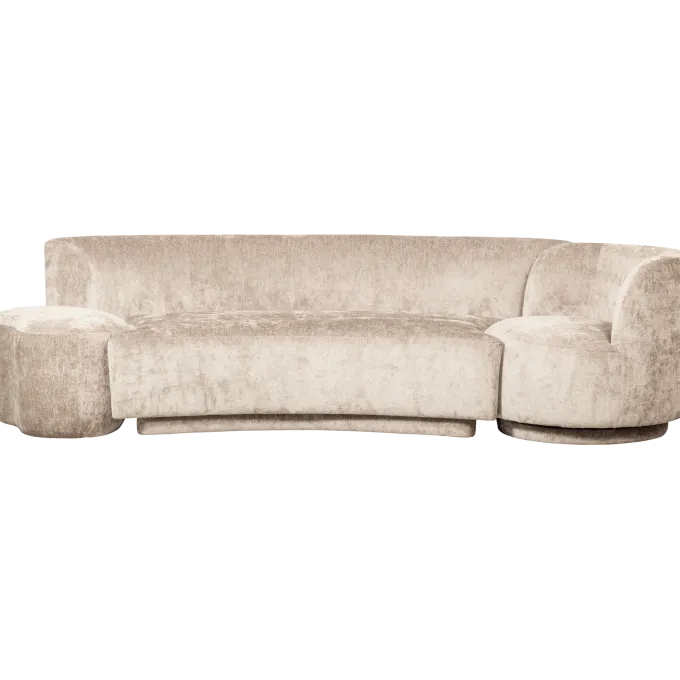 BePureHome Combi-popular: bankje + fauteuil + poef naturel