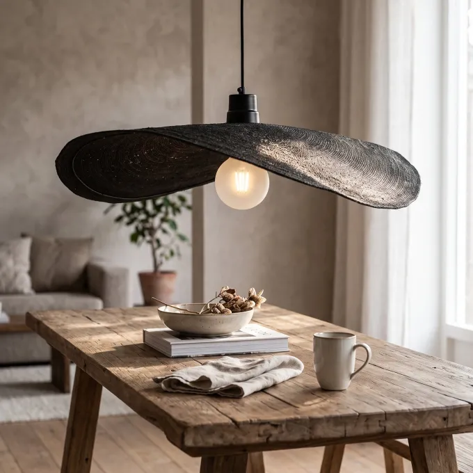 By Boo Hanglamp Sola medium - zwart - Organisch design