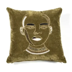By Boo Kussen Dax - Trendy velvet sierkussen met kralen - Diverse kleuren