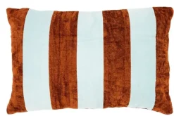 By Boo Kussen Stripey 40x60 cm - Lichtblauw / caramel