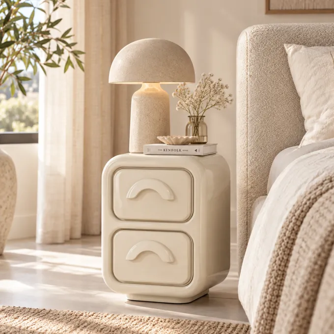 By Boo Nachtkastje / ladekastje Gubby klein - beige