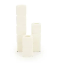 By Boo Set van 3 kandelaren Cube - beige