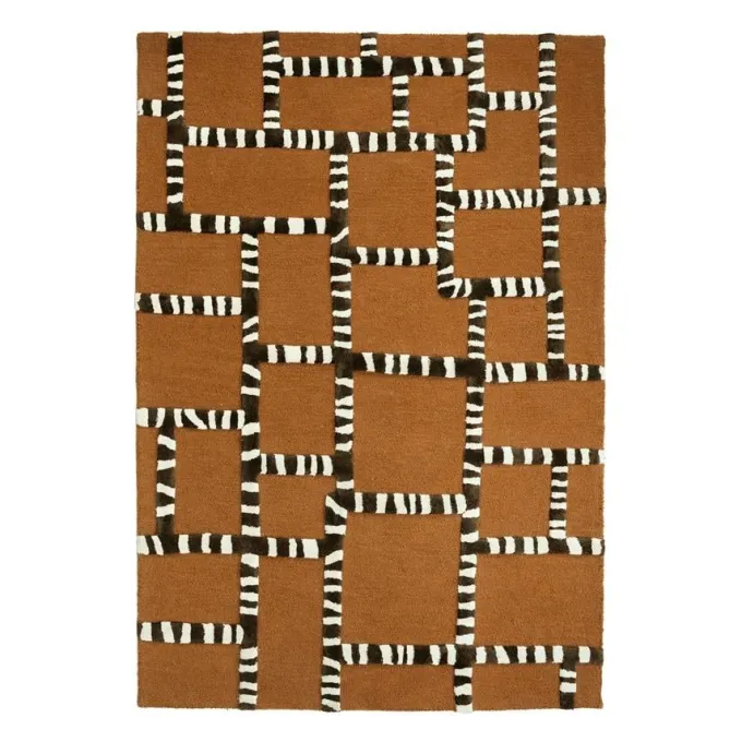 By Boo Vloerkleed StripeScape - caramel