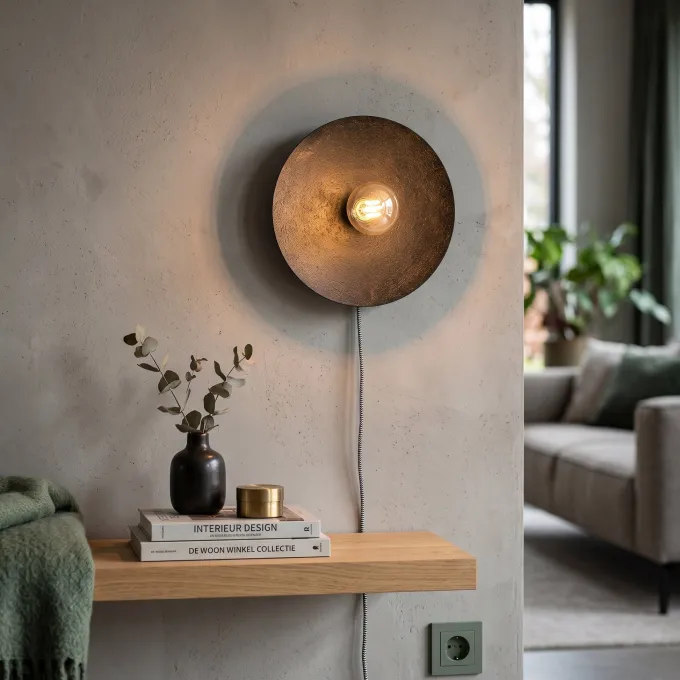 By Boo Wandlamp Horus Small - Zwart van By-Boo