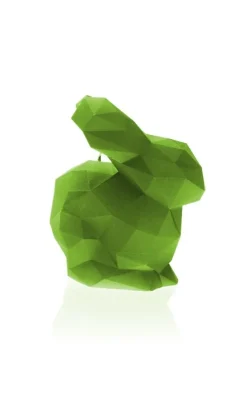 Candellana Kaars Konijn groot groen metallic