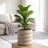 Countryfield Bloempot Rings L crème - 25,5 x 25,5 x 23,5 cm