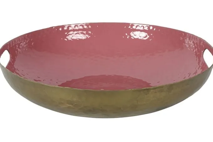 Countryfield Dienblad Madras oud roze - Sfeervol dienblad en fruitschaal