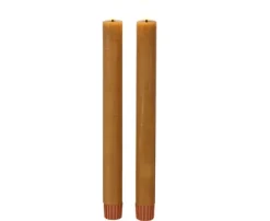 Countryfield Dinerkaars LED Diner rustiek amber met beweegbare vlam – 2 stuks
