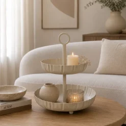 Countryfield Etagere 2l Dusan L crème- 34 x 34 x 40 CM