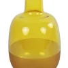 Countryfield Fles 2-tone Claudia geel - Sfeervolle vaas in 2 maten