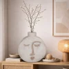 Countryfield Fles / Vaas gezicht Picasso wit