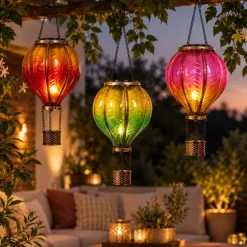 Countryfield Hanger hete luchtballon Solar LED set van 3 multicolor - L