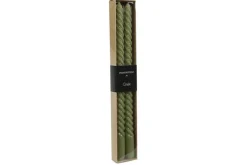 Countryfield Kaars Twirly set 2 kaarsen lichtgroen - diverse afmetingen