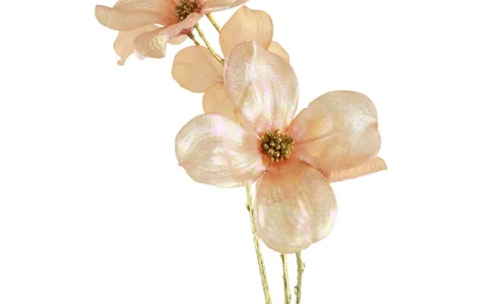 Countryfield Kunstbloem Sparkly Cornus S roze / perzik