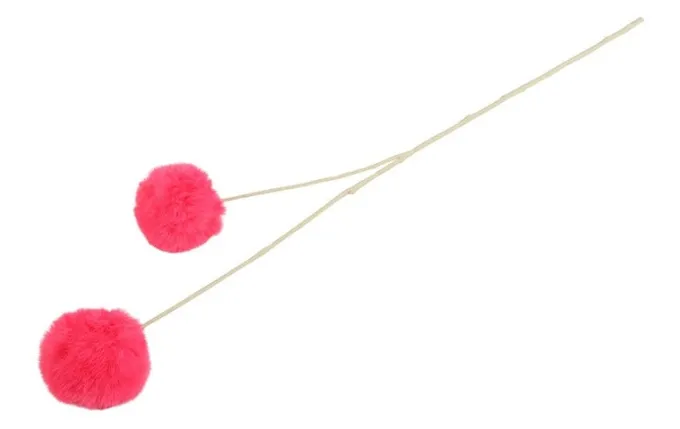 Countryfield Kunstdeco Pom Pom Set van 3 takken roze - 16 x 16 x 75 cm