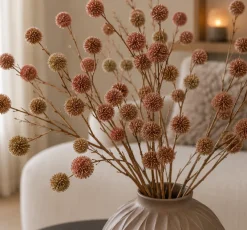 Countryfield Kunsttak Bloem Echinops roze - 4 x 13 x 105 cm