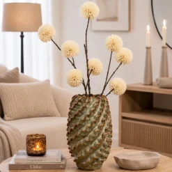 Countryfield Kunsttak Bloem Chrysanthemum wit - 77 x 42 x 107 cm
