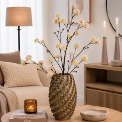 Countryfield Kunsttak Chrysanthemum santini wit -57 x 53 x 113 cm