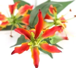 Countryfield Kunsttak Gloriosa oranje - Sfeervolle zijden bloem