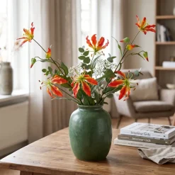 Countryfield Kunsttak Gloriosa oranje - Sfeervolle zijden bloem