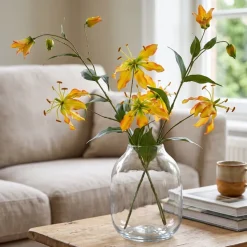 Countryfield Kunsttak Gloriosa goud - Luxe zijden bloem voor in huis