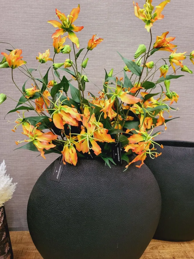 Countryfield Kunsttak Gloriosa goud - Luxe zijden bloem voor in huis