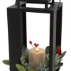 Countryfield Lantaarn met kaars LED Arles S zwart-L18,5B18,5H35CM