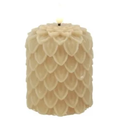 Countryfield LED-B Kaars Dennenkegel Lyon S beige - 8,5 x 8,5 x 10 cm