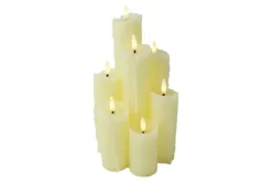 Countryfield LED Kaars Inge 7 L crème - 14 x 14 x 27,5 cm