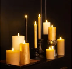 Countryfield LED Licht Dinerkaars Lyon rustiek goud - set van 2