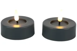 Countryfield Maxi theelicht Ø6,7CM LED Patio set van 2 grijs