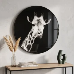 Countryfield Schilderij Mocambo L – Stijlvolle ronde wanddecoratie in zwart-wit