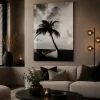 Countryfield Schilderij Sunset L Zwart - Glazen Wanddecoratie
