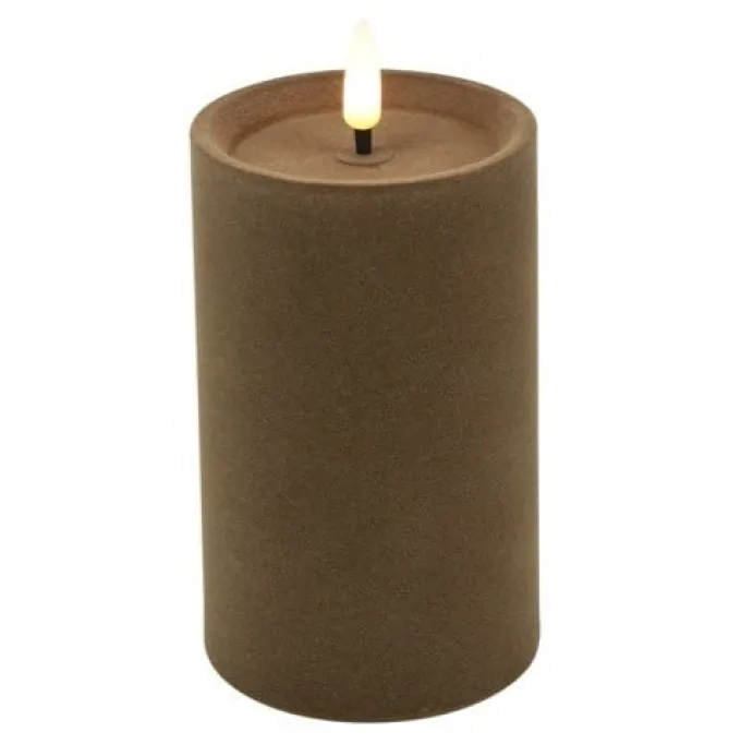 Countryfield Stompkaars Lyon LED velvet taupe L - Ø 7,5 x 12,5 cm