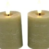 Countryfield Stompkaars Lyon Led Ø 5 cm beige set van 2