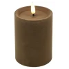 Countryfield Stompkaars Lyon LED velvet taupe M - Ø 7,5 x 10 cm