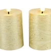 Countryfield Stompkaars Lyon Led Ø 5 cm goud set van 2