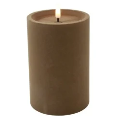 Countryfield Stompkaars Lyon LED velvet taupe M - Ø 10 x 15 cm