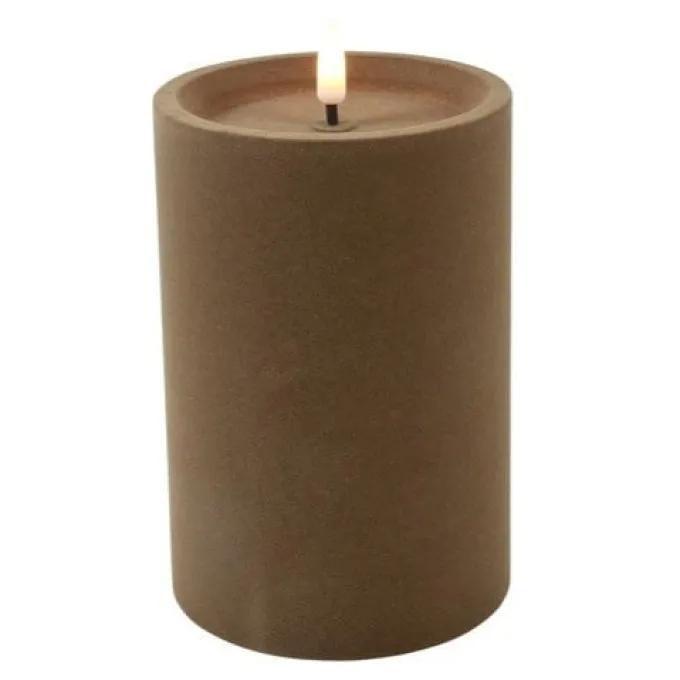 Countryfield Stompkaars Lyon LED velvet taupe M - Ø 10 x 15 cm
