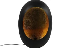 Countryfield Tafellamp E27 Eggy Zwart/Goud Groot - Industriële Sfeermaker